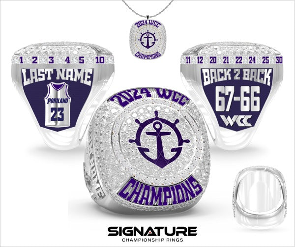 University of Portland Basketball -Women's 2024 Championship Ring