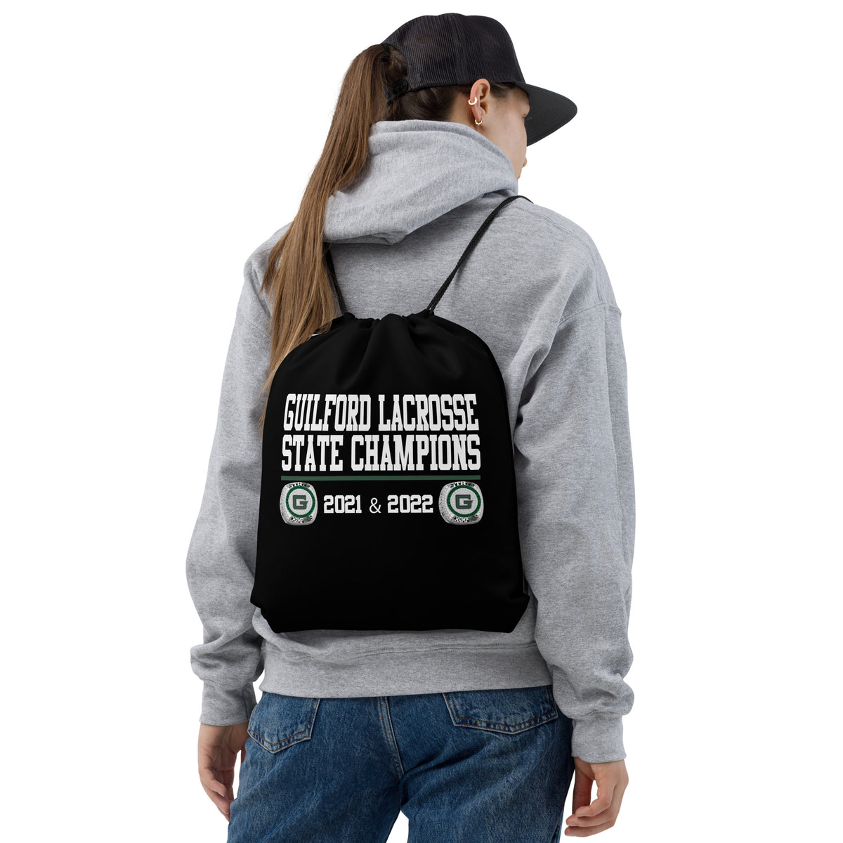 Guilford High School Lacrosse -Women's 2023 Drawstring bag