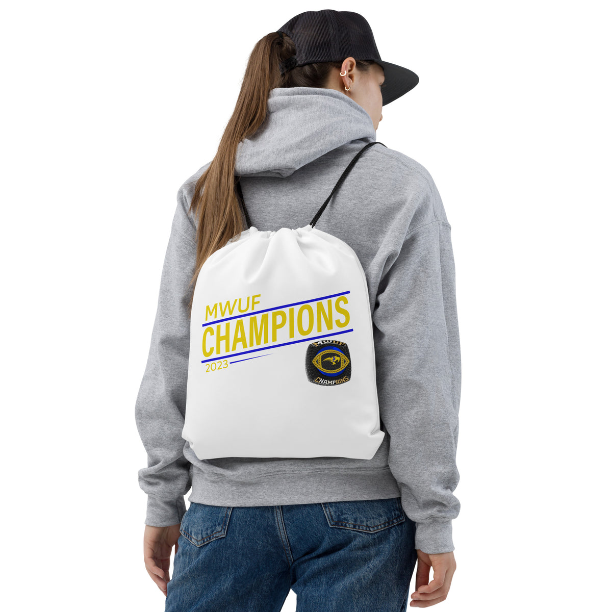 Sheboygan County Sabercats Football 2023 Drawstring bag
