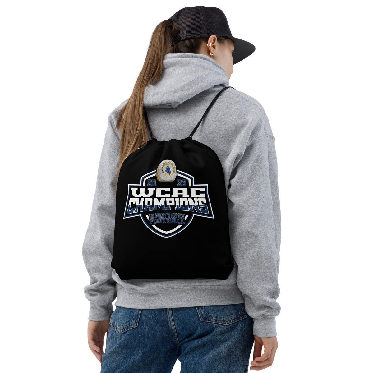 Saint Mary's Ryken High School Football 2023 Drawstring bag