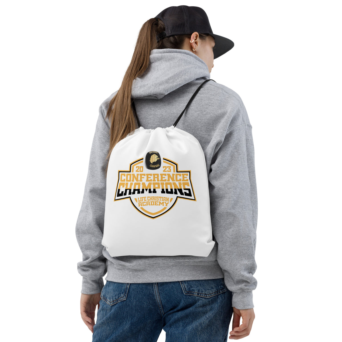 Life Christian Academy Flag Football - Men's 2023 Drawstring bag
