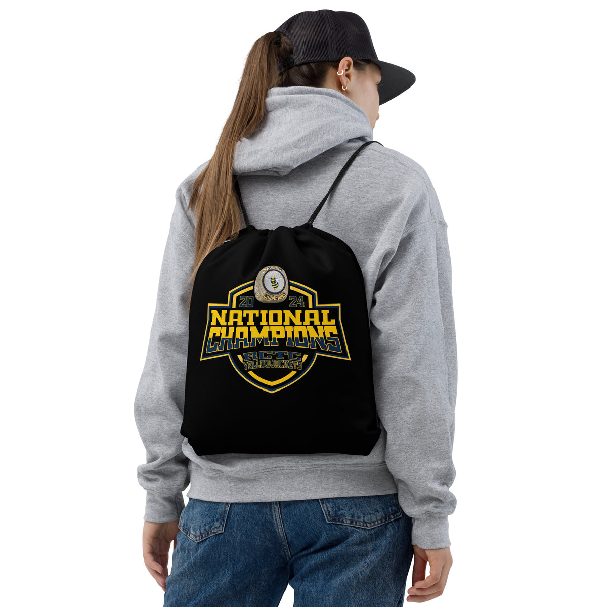 Rochester Community &amp; Technical College Wrestling 2024 Drawstring bag