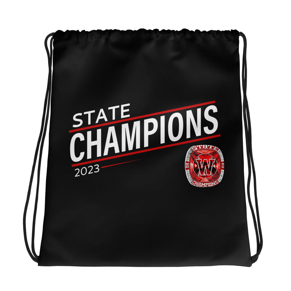 Blue Valley West High School Baseball 2023 Drawstring bag