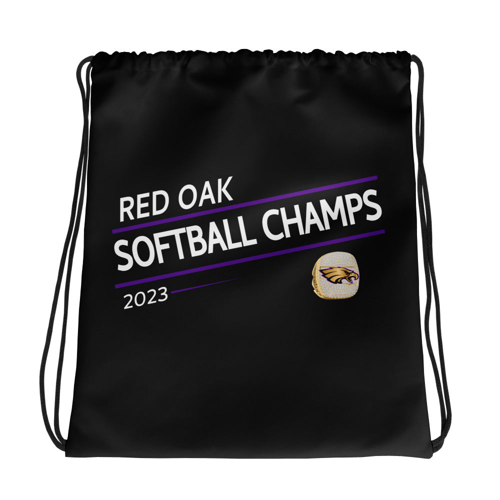 Red Oak High School Softball 2023 Drawstring bag