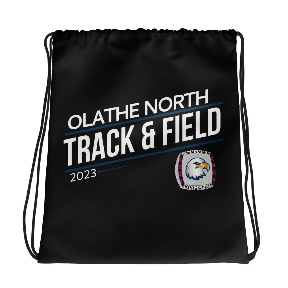 Olathe North High School Track & Field -Men's 2023 Drawstring bag