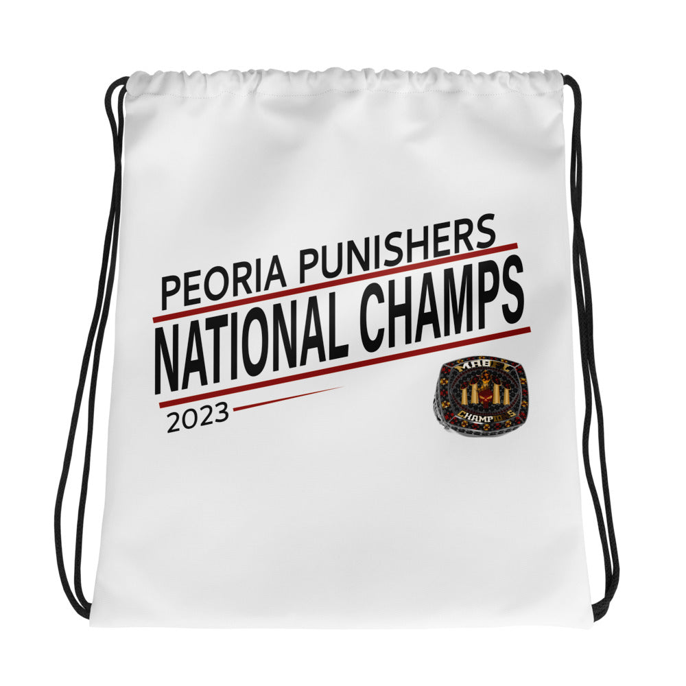 Peoria Punishers National Champs Football 2023 Drawstring bag