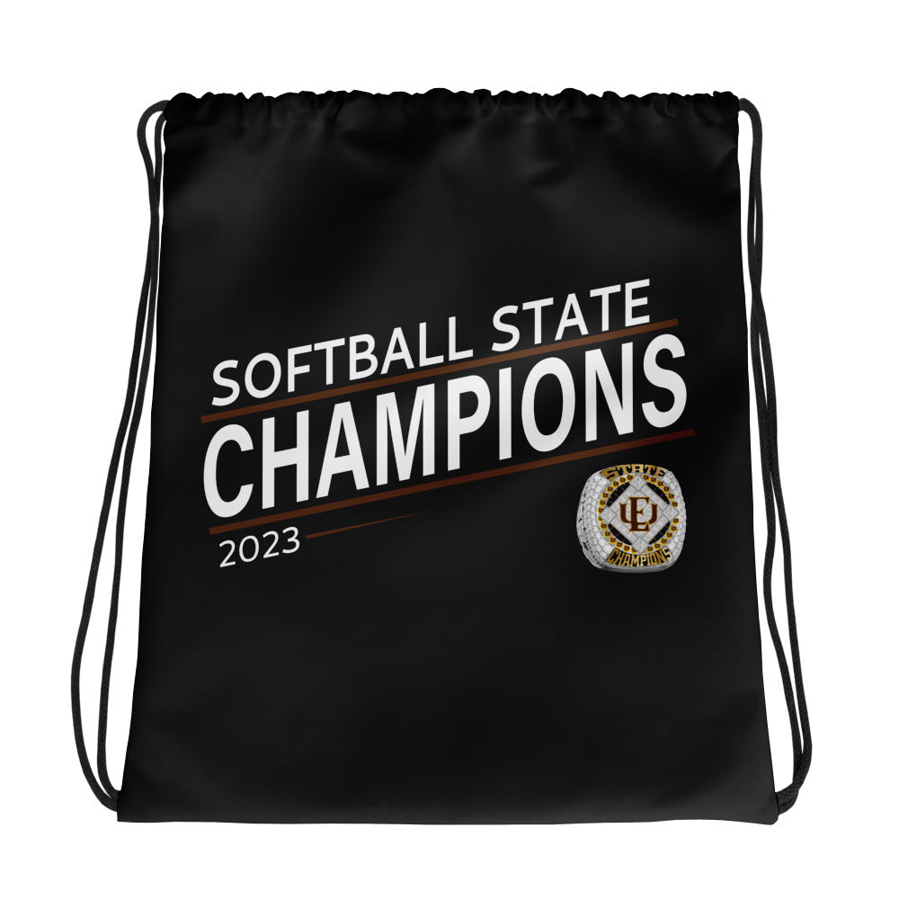 East Union Attendance Center (High School) Softball 2023 Drawstring bag