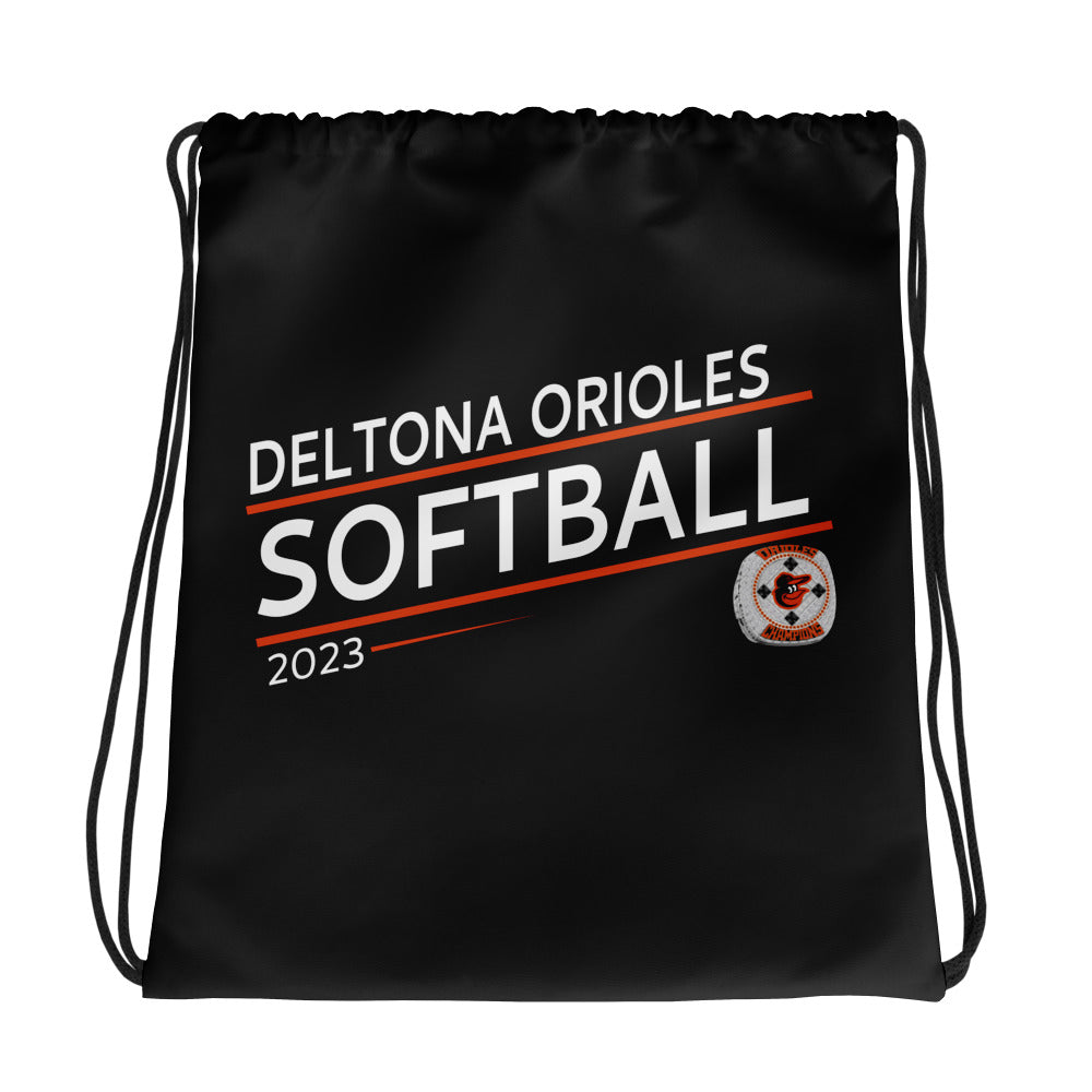 Deltona Orioles Softball 2023 Drawstring bag