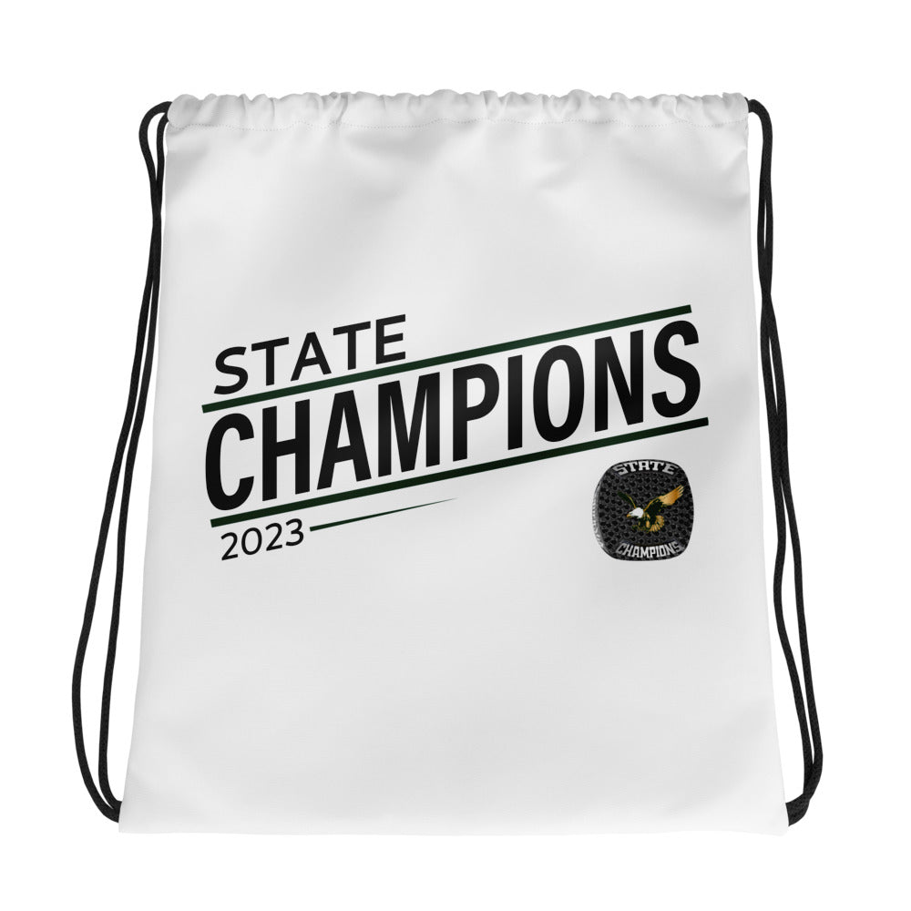 South Pike High School Powerlifting 2023 white Drawstring bag