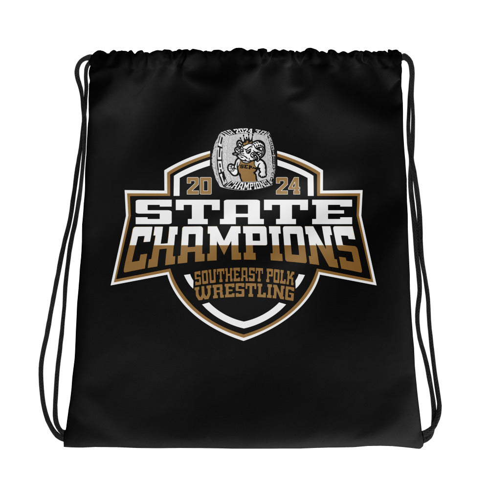 Southeast Polk High School Wrestling 2024 Drawstring bag