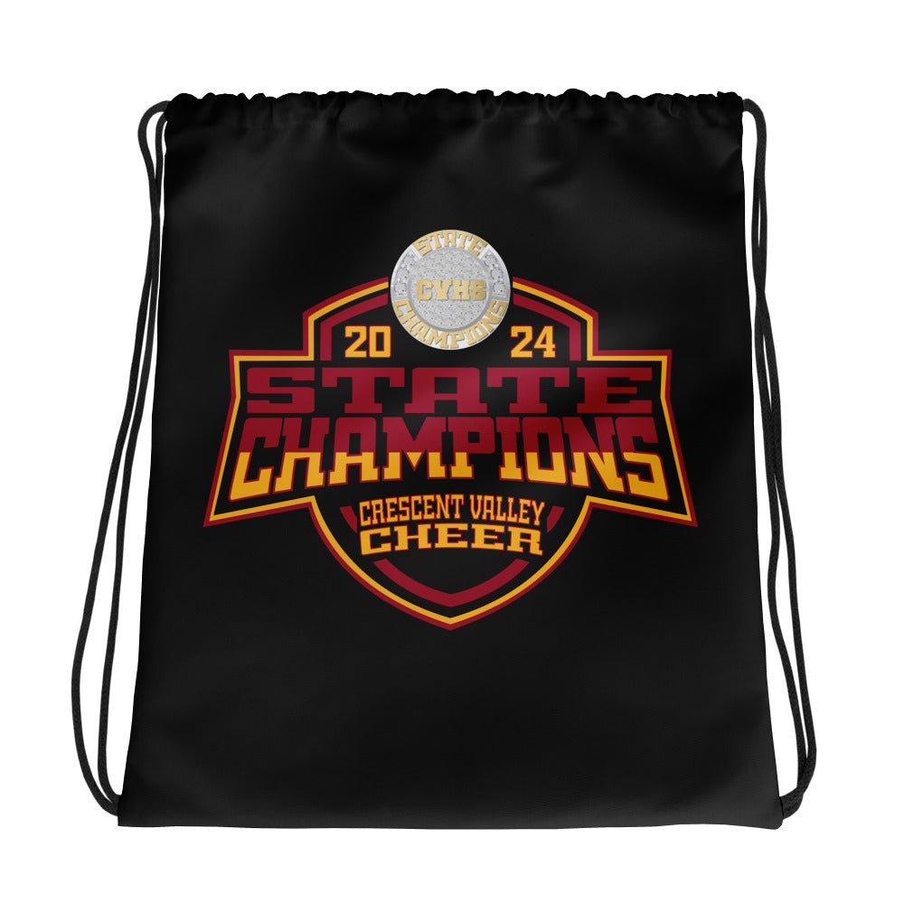 Crescent Valley High School Cheer 2024 Drawstring bag