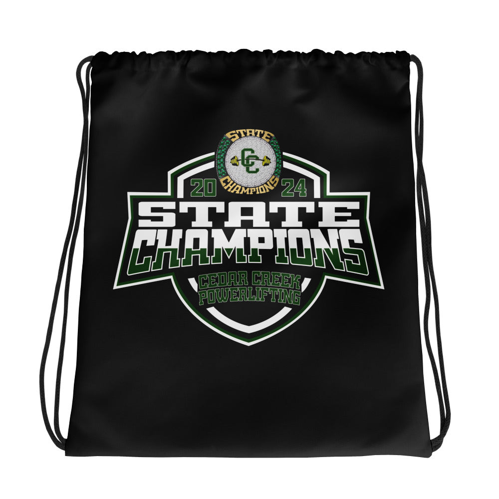 Cedar Creek School Powerlifting 2024 Drawstring bag