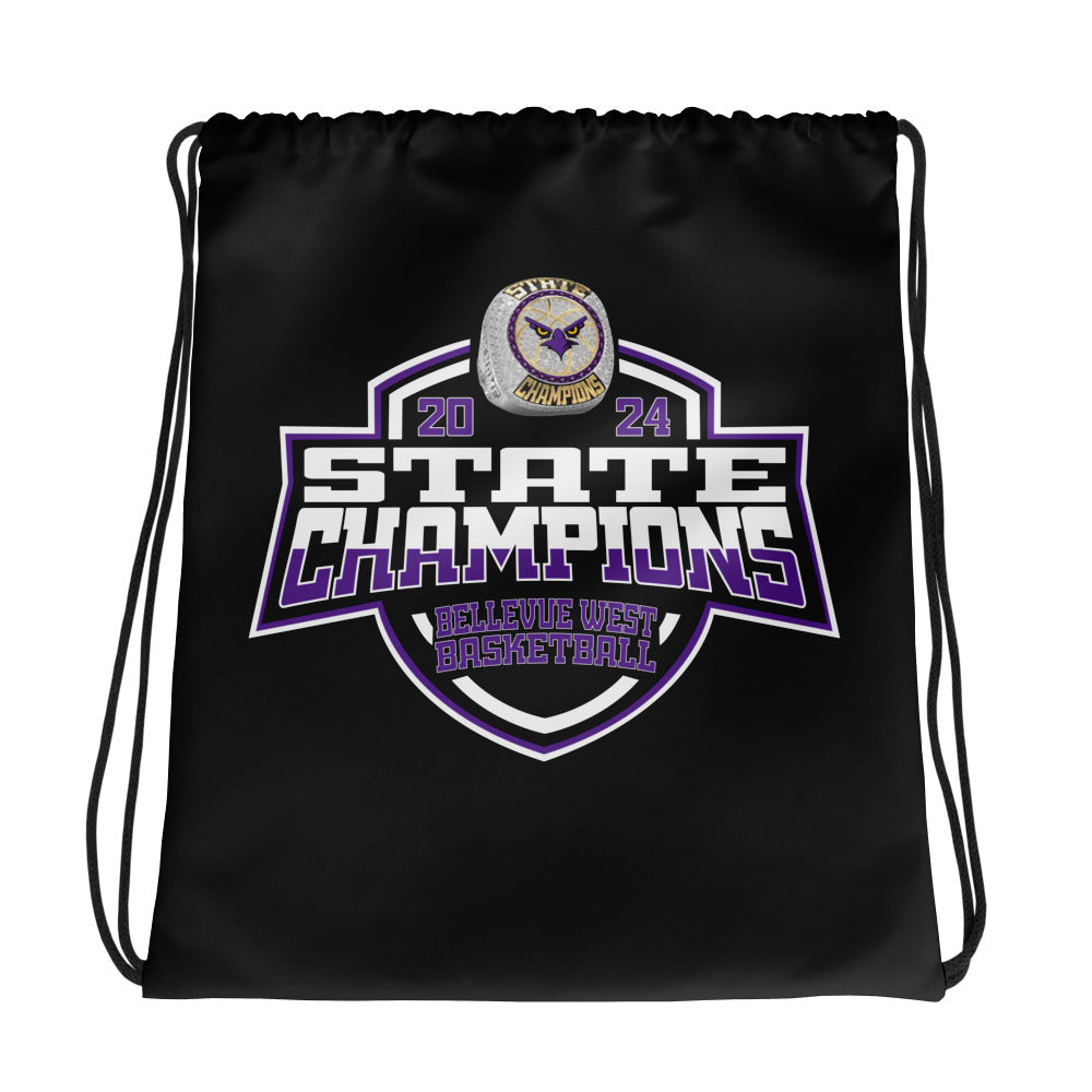 Bellevue West High School Basketball -Men's 2024 Drawstring bag