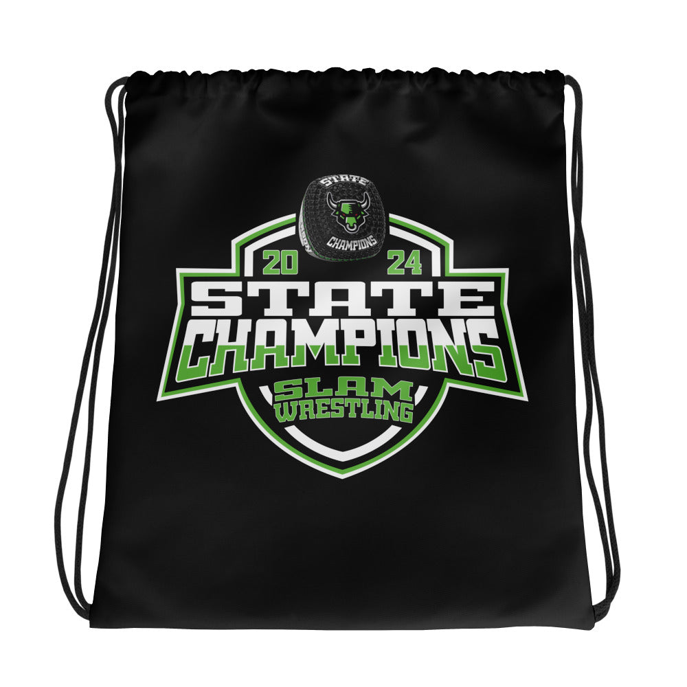 Sports Leadership and Management Academy-SLAM High School Nevada Wrestling - Women's 2024 Drawstring bag