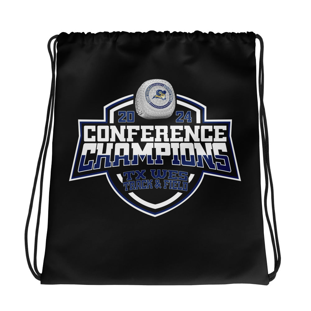 Texas Wesleyan University Track & Field -Coed 2024 Drawstring bag