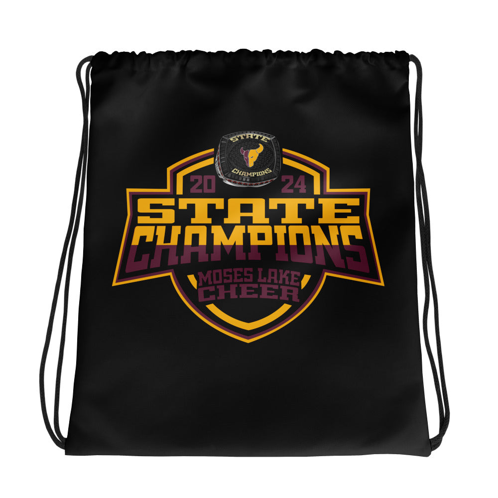 Moses Lake High School Cheer 2024 Drawstring bag