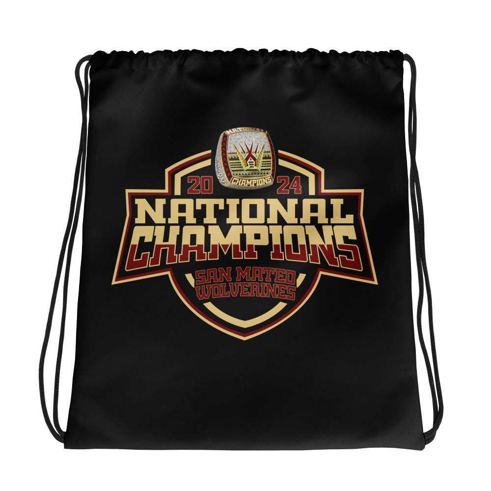 San Mateo Wolverines Rugby Club Rugby 2024 Drawstring bag