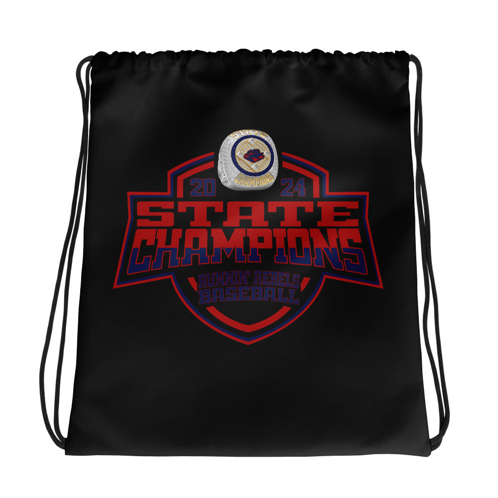 Pocatello Post 4 AA Runnin’ Rebels Baseball 2024 Drawstring bag