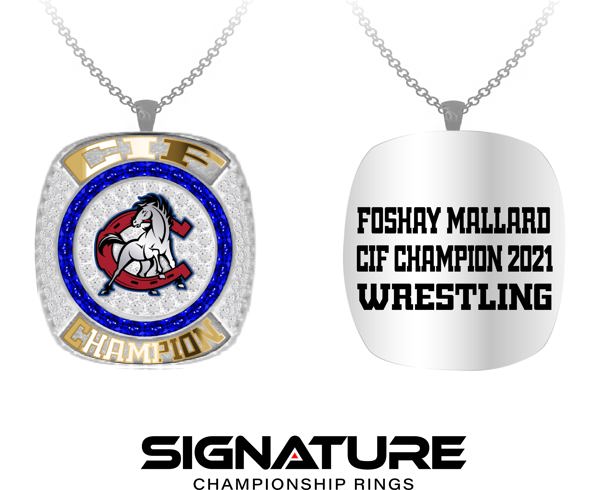 Crawford High School Wrestling Pendant