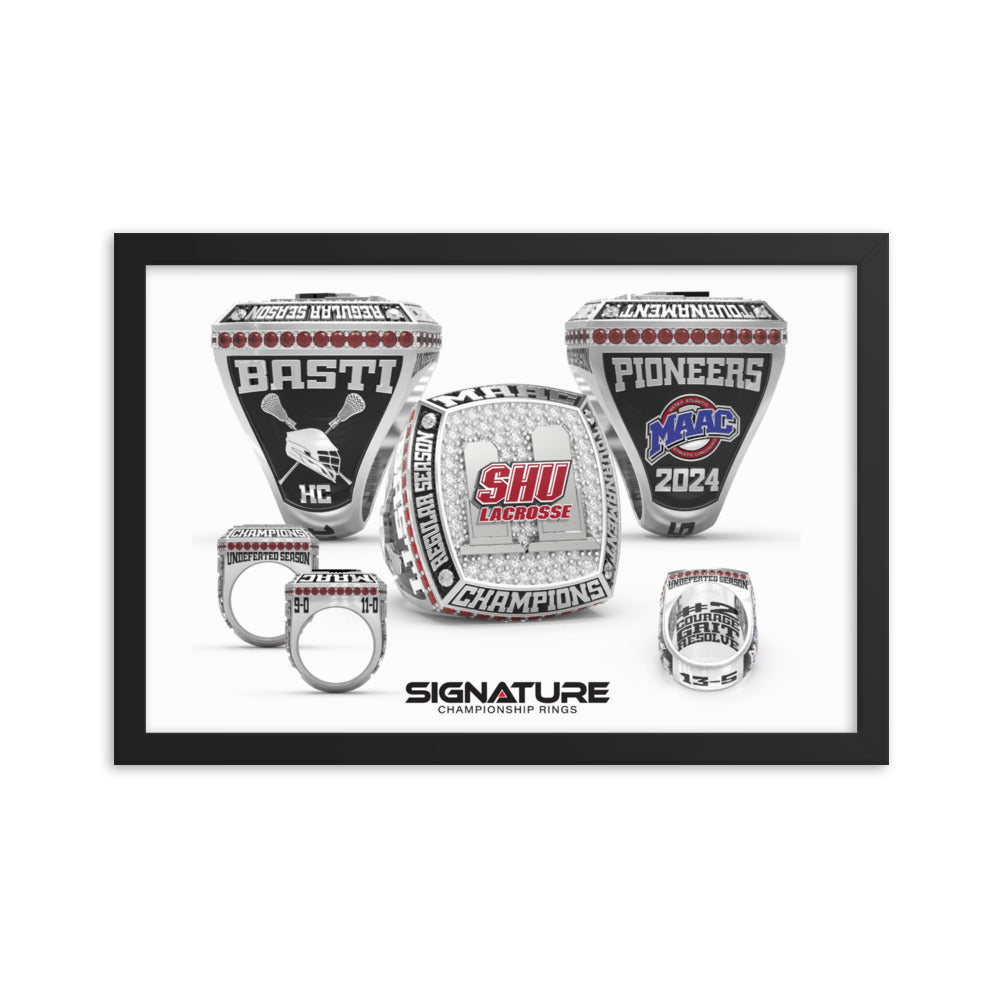 Sacred Heart University Lacrosse -Men's 2024 Framed poster