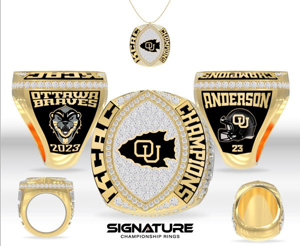 Ottawa University Football 2023 Championship Ring