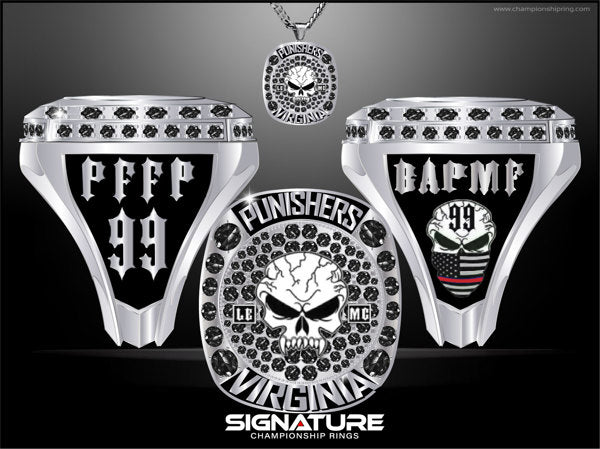 Punishers Motorcycle Club Championship Ring Style #2