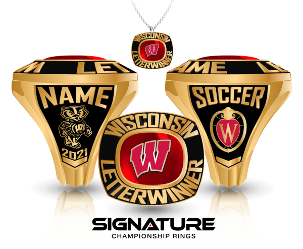 LETTERWINNER University of Wisconsin Championship Ring