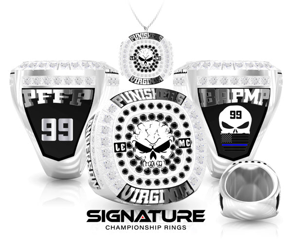 Punishers Motorcycle Club Championship Ring Style #4