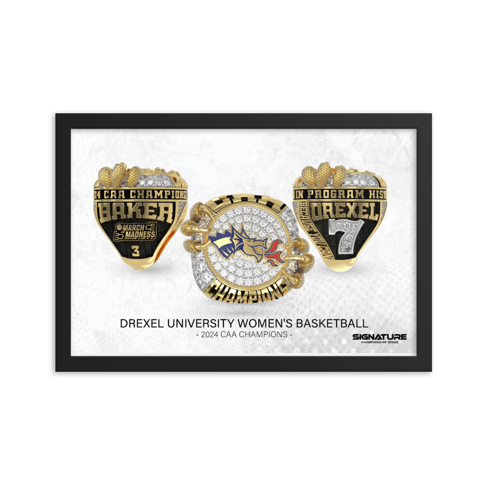 Drexell University Women's Basketball Framed photo paper poster