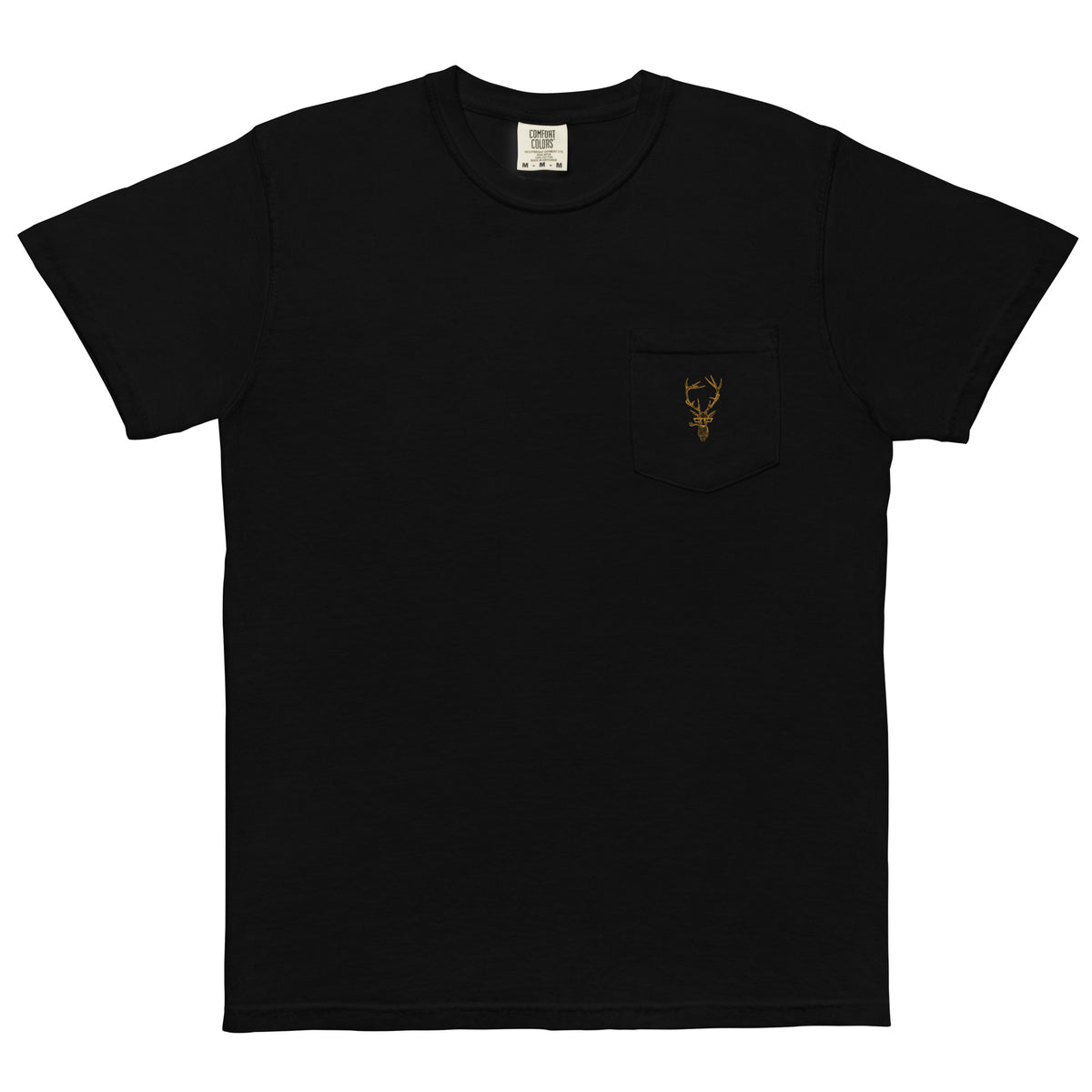 Gold Staggerton Unisex garment-dyed pocket t-shirt