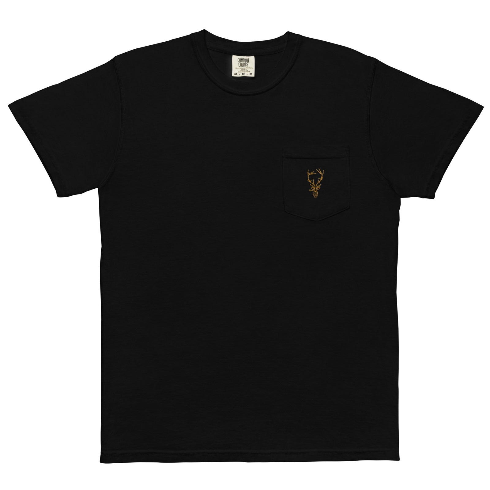 Gold Staggerton Unisex garment-dyed pocket t-shirt