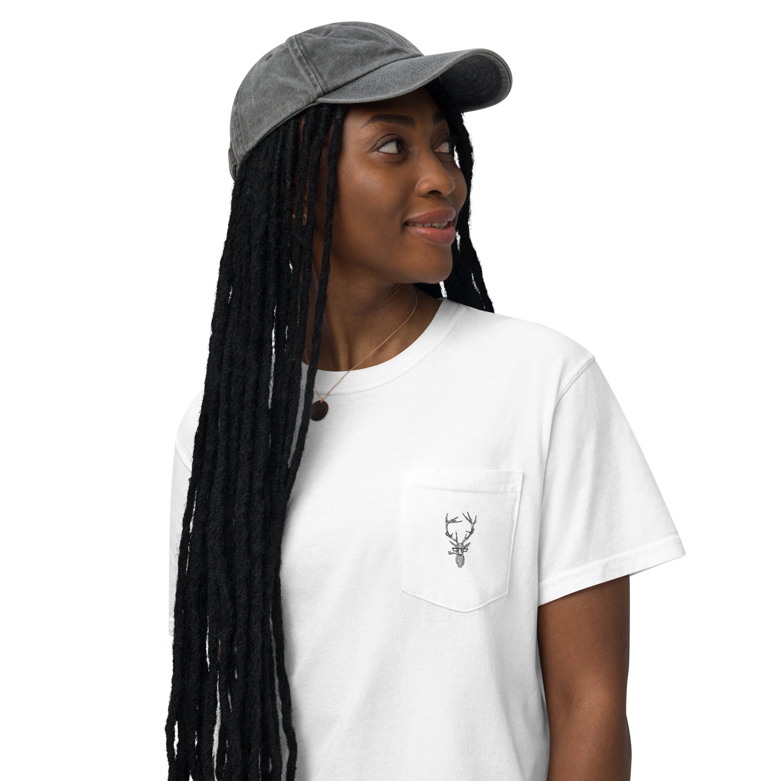 Staggerton Unisex garment-dyed pocket t-shirt