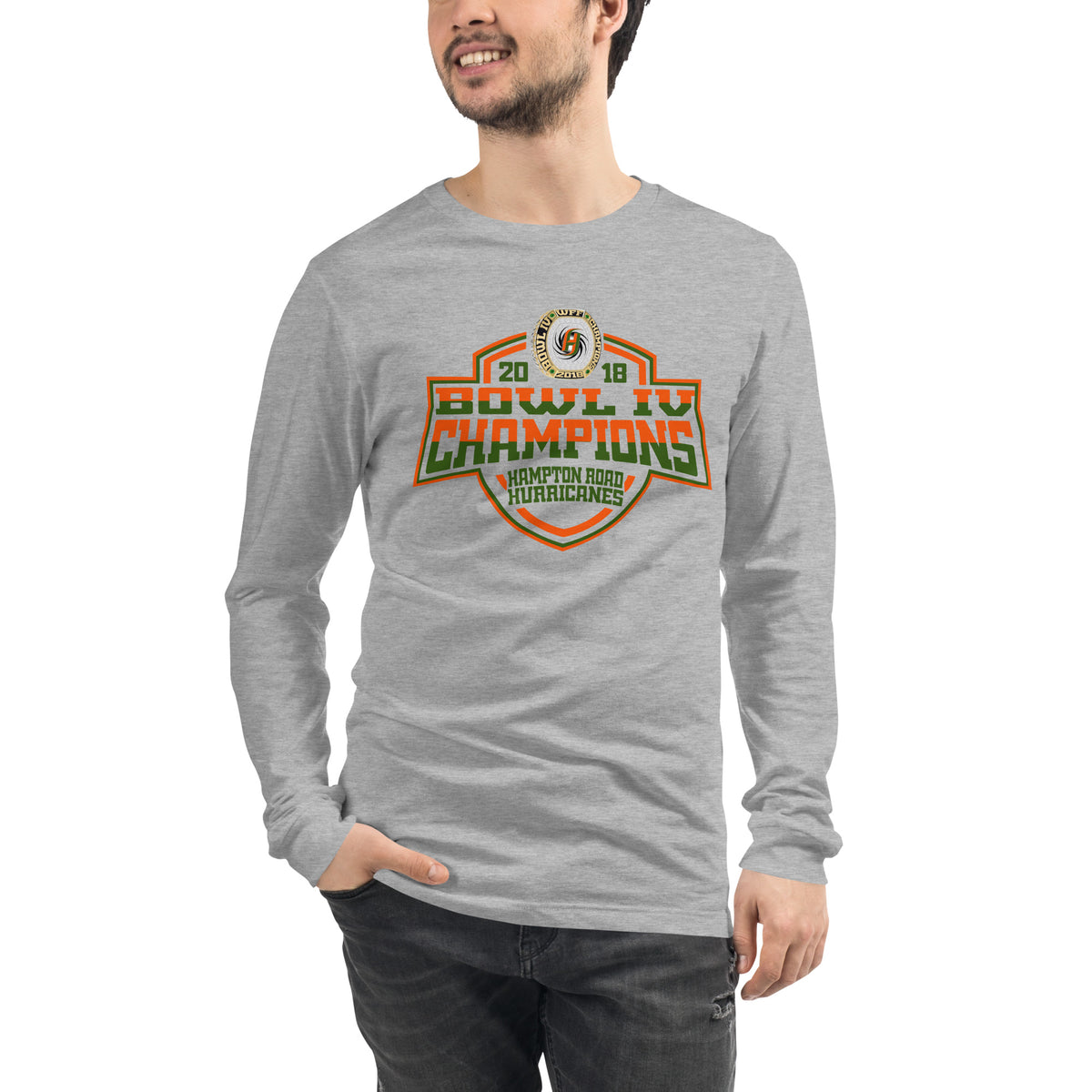 Hampton Road Hurricanes Football 2018 Unisex Long Sleeve Tee