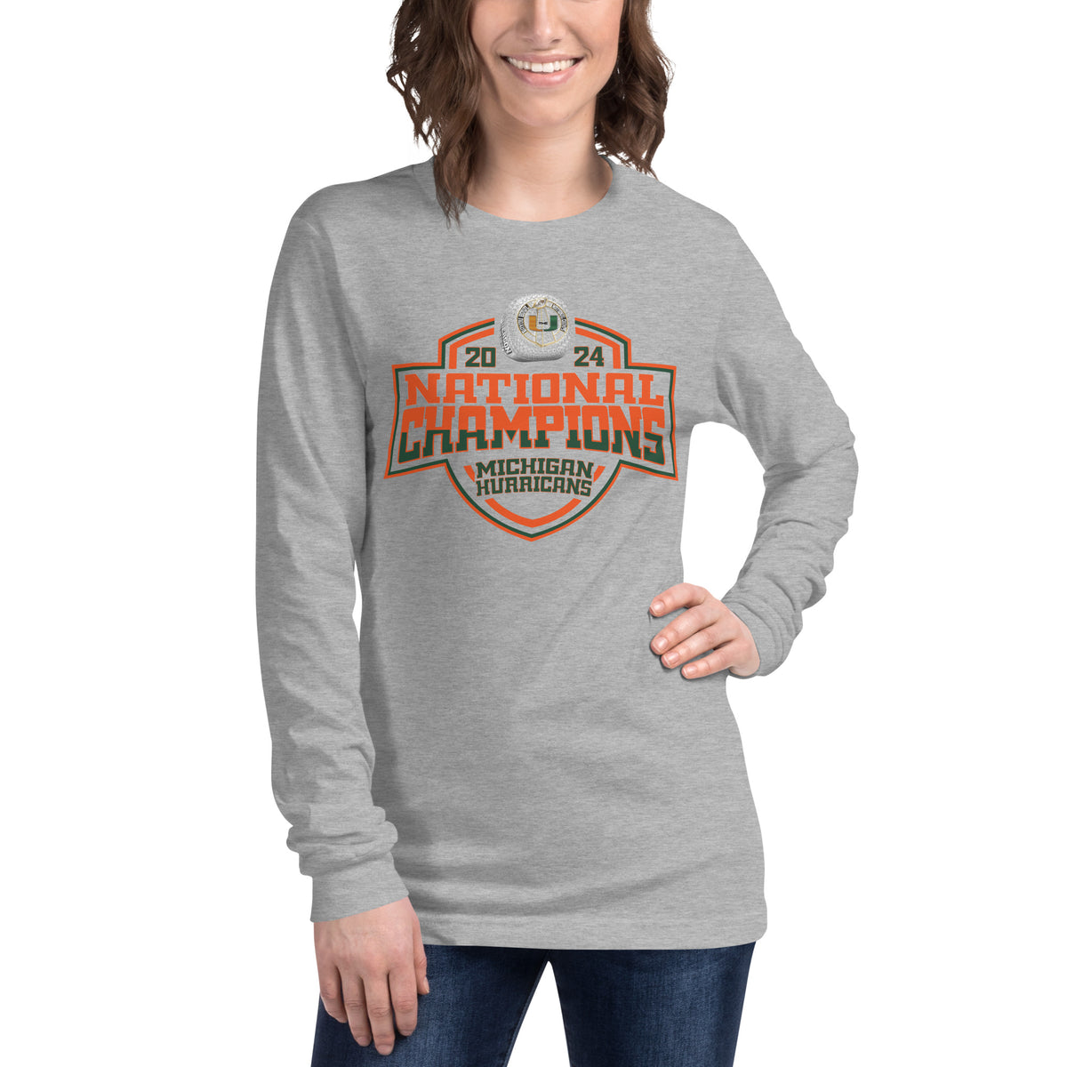 Michigan Hurricanes Football 2024 Unisex Long Sleeve Tee