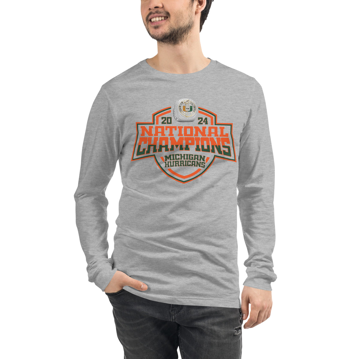 Michigan Hurricanes Football 2024 Unisex Long Sleeve Tee