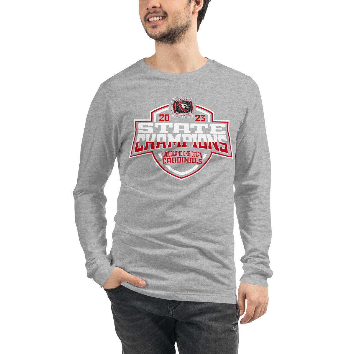 Woodland Christian School Football 2023 Unisex Long Sleeve Tee