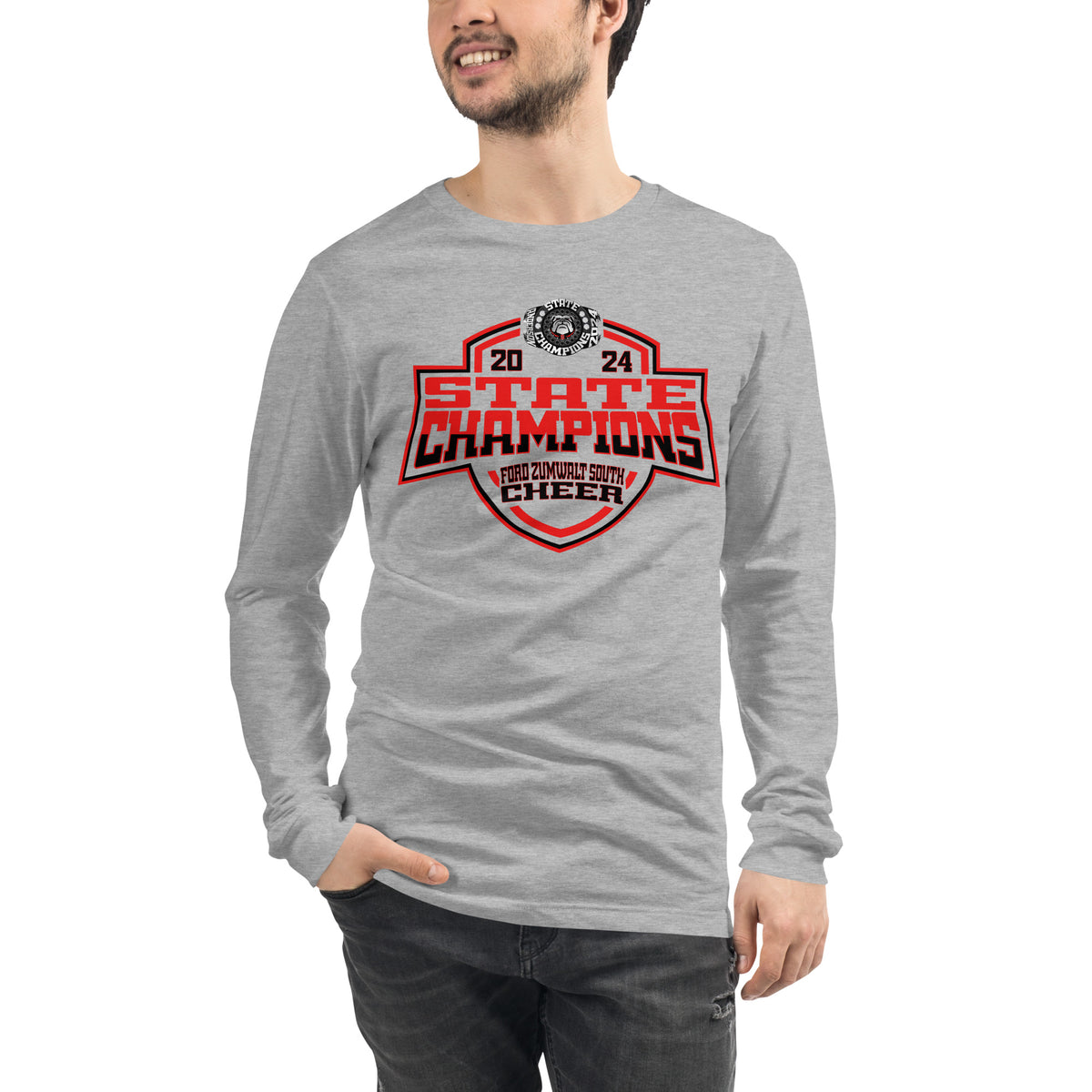 Fort Zumwalt South High School Cheer 2024   Unisex Long Sleeve Tee