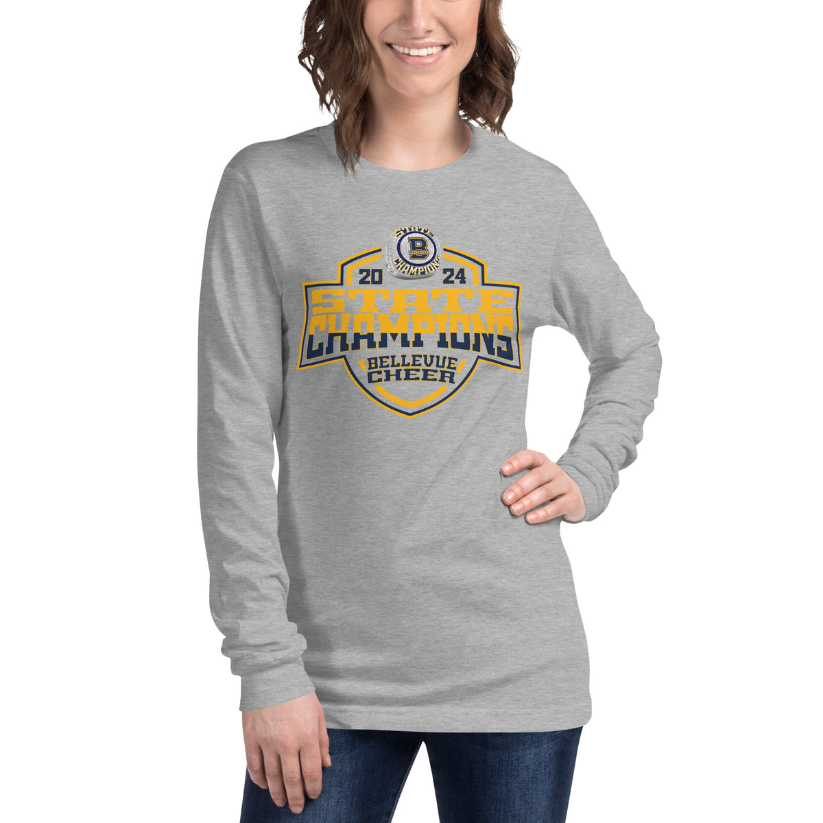 Bellevue High School Cheer 2024 Unisex Long Sleeve Tee