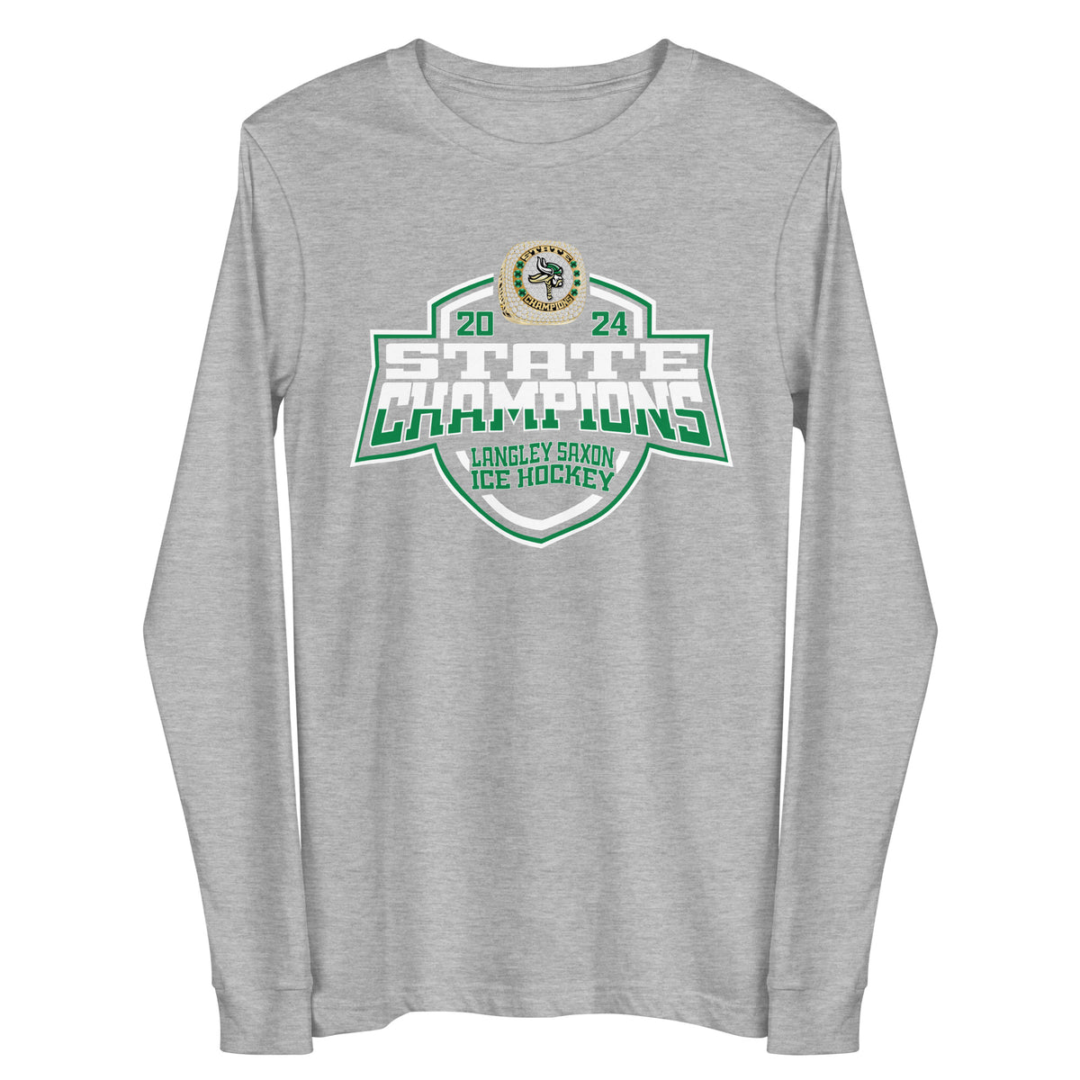 Langley Saxon Ice Hockey -Men's 2024 Unisex Long Sleeve Tee