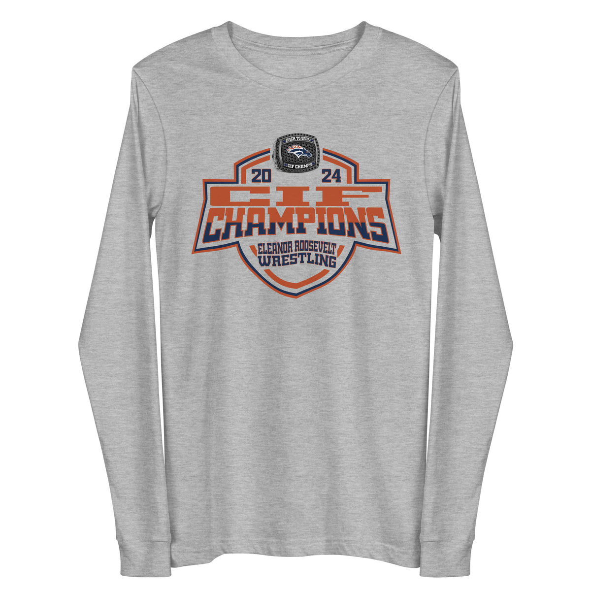 Eleanor Roosevelt High School Wrestling 2024 Unisex Long Sleeve Tee