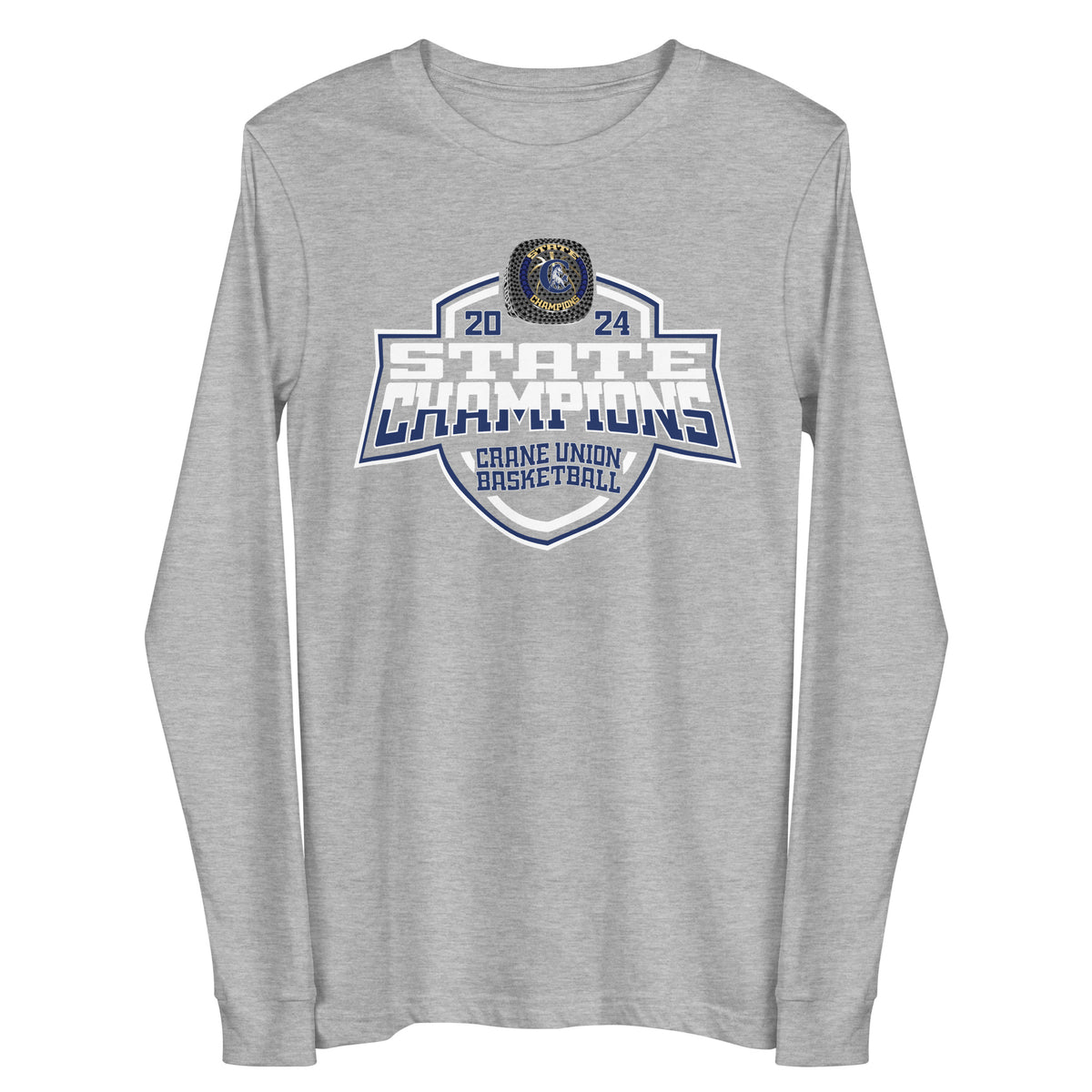 Crane Union High School Basketball -Men's 2024 Unisex Long Sleeve Tee