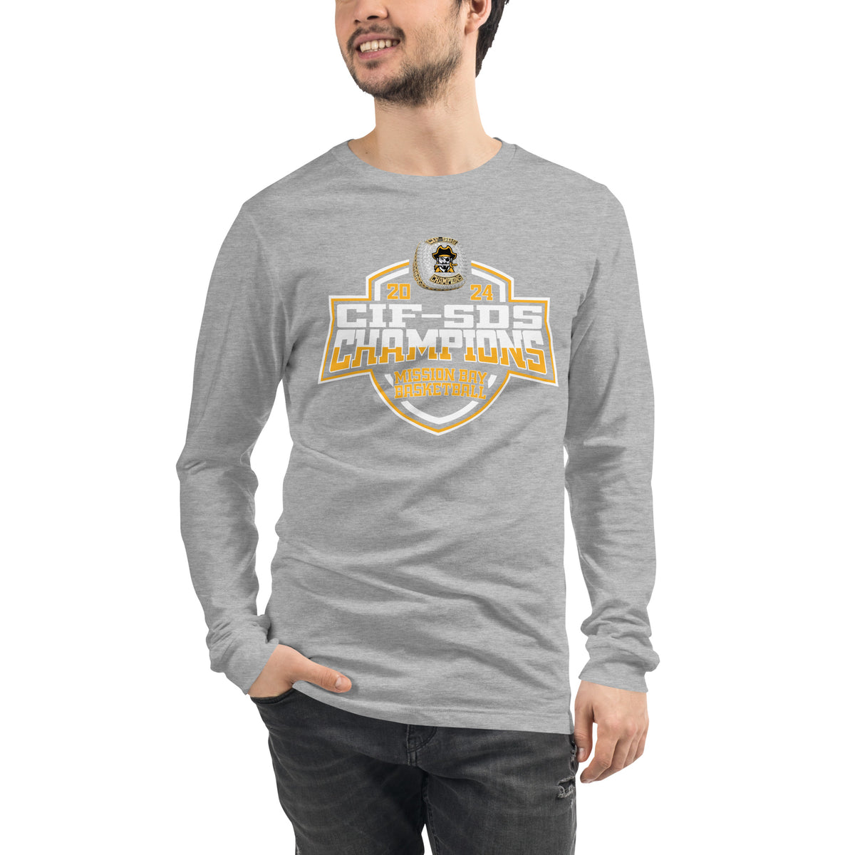 Mission Bay High School Basketball -Men's 2024 Unisex Long Sleeve Tee