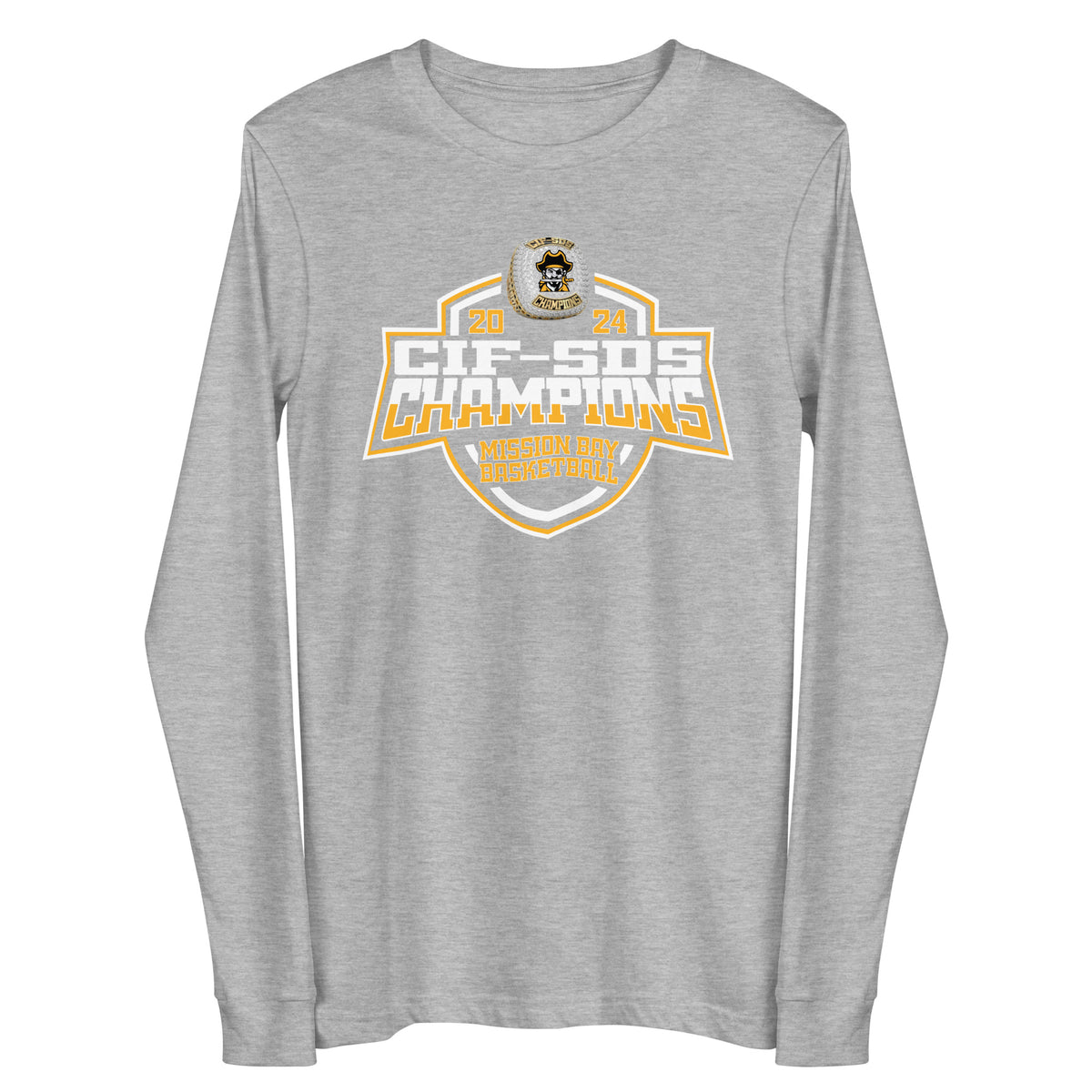 Mission Bay High School Basketball -Men's 2024 Unisex Long Sleeve Tee