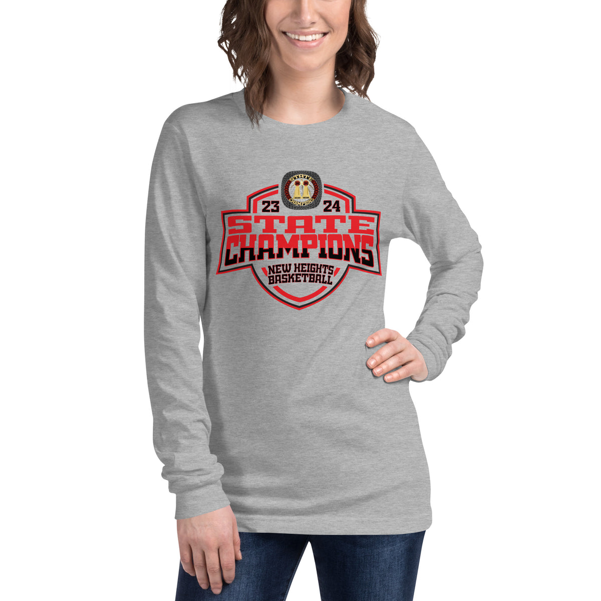New Heights Charter School Basketball -Men's 2024 Unisex Long Sleeve Tee