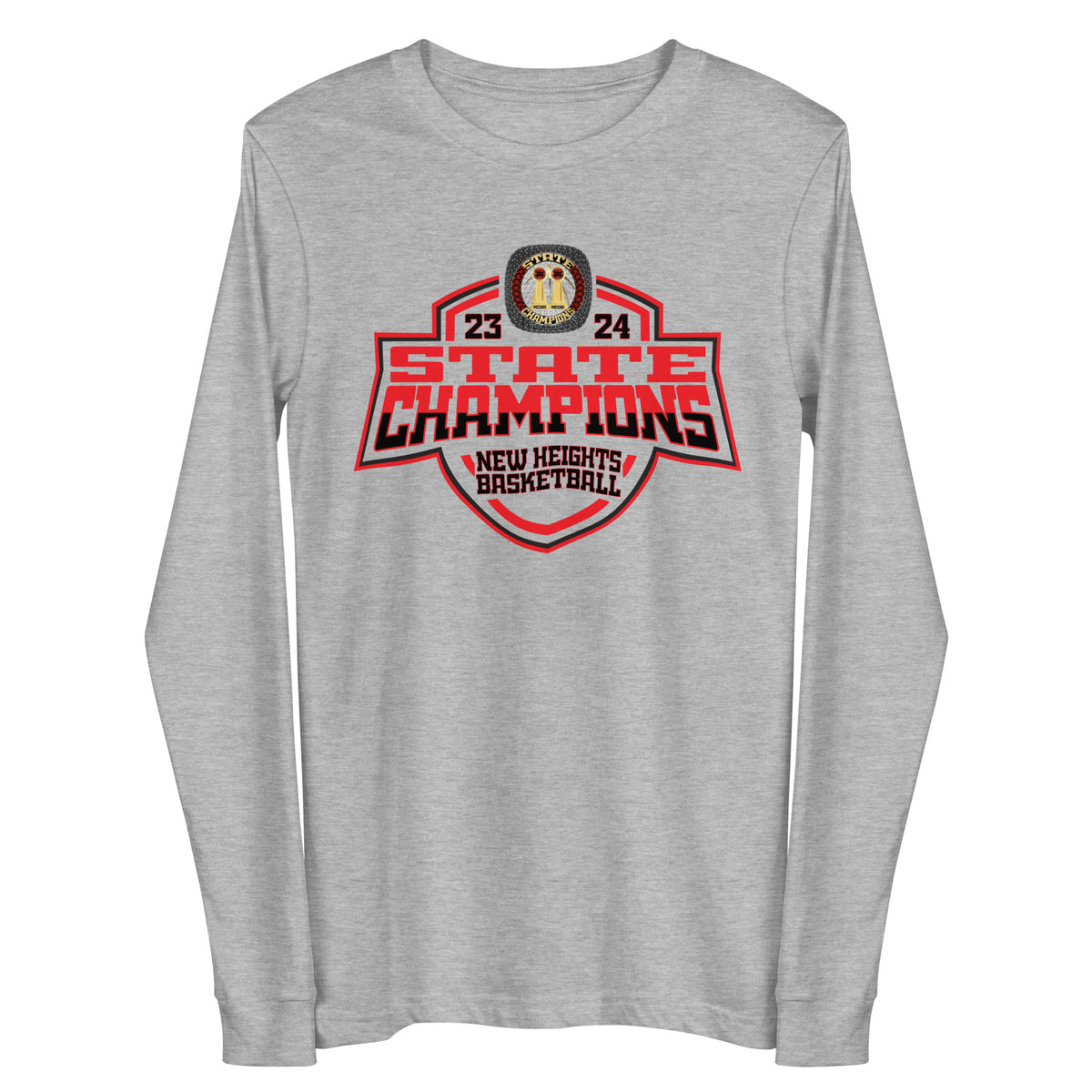 New Heights Charter School Basketball -Men's 2024 Unisex Long Sleeve Tee