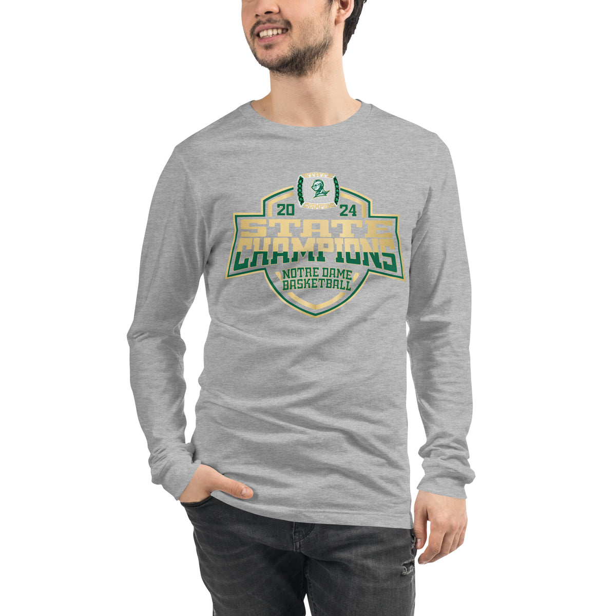 Notre Dame High School Basketball -Men's 2024 Unisex Long Sleeve Tee