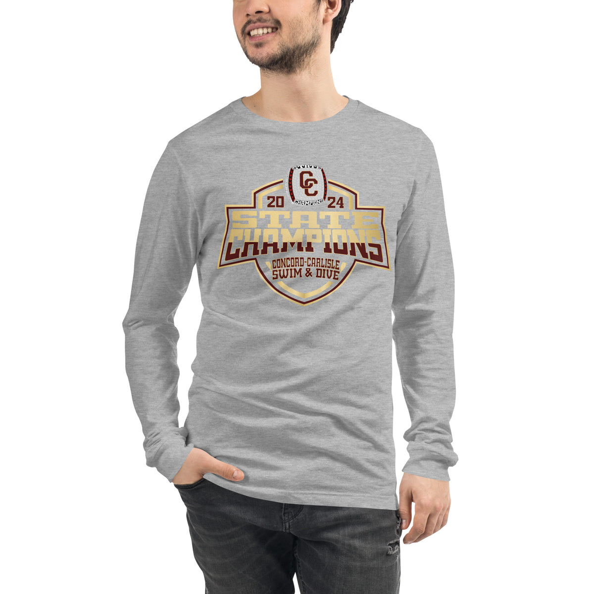 Concord-Carlisle High School Swimming &amp; Diving 2024 Unisex Long Sleeve Tee