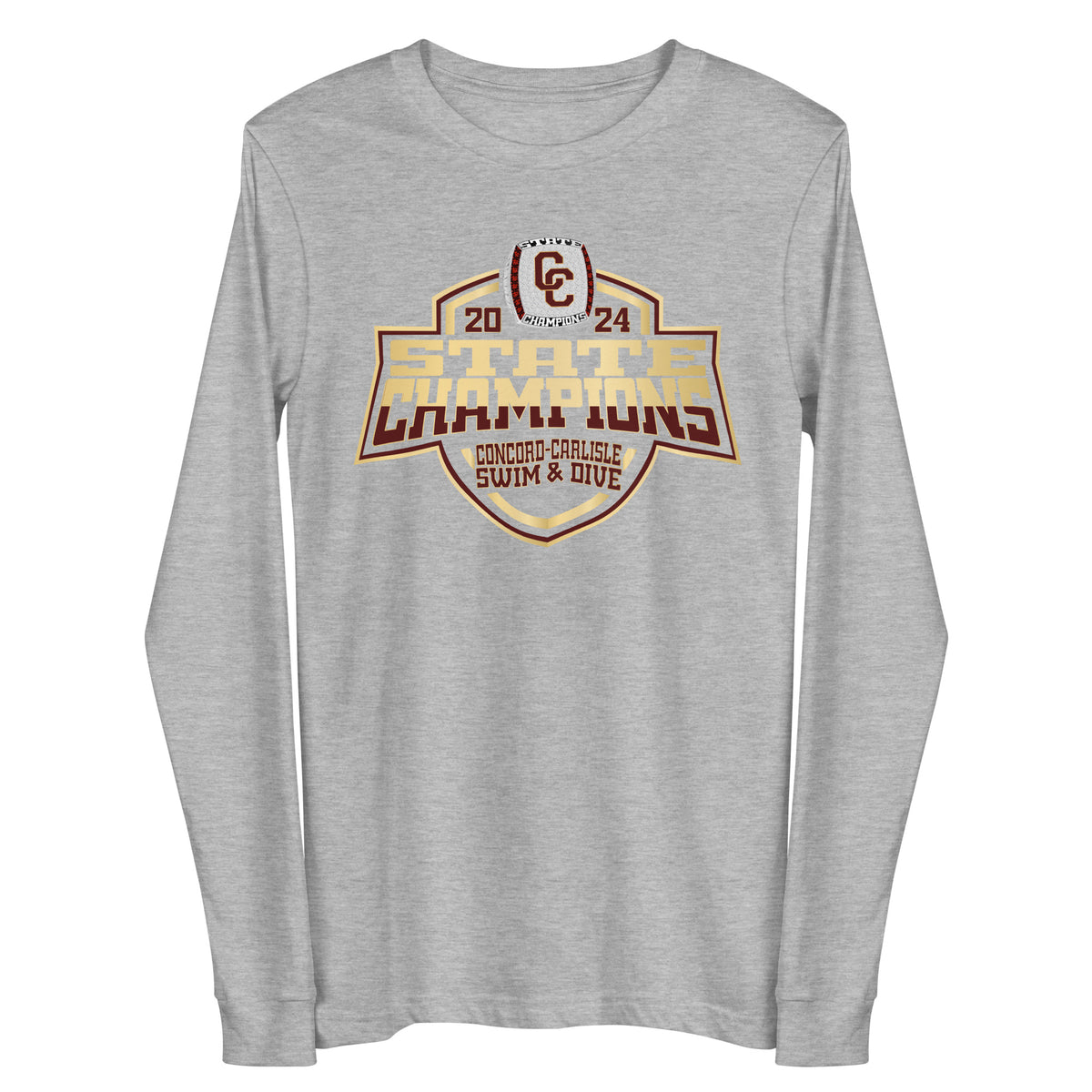 Concord-Carlisle High School Swimming &amp; Diving 2024 Unisex Long Sleeve Tee