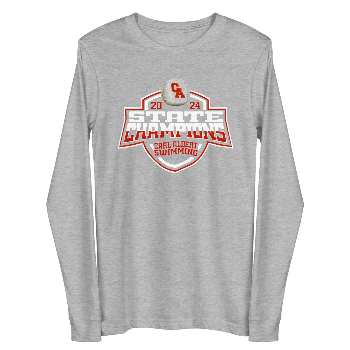 Carl Albert High School Swimming &amp; Diving 2024 Unisex Long Sleeve Tee