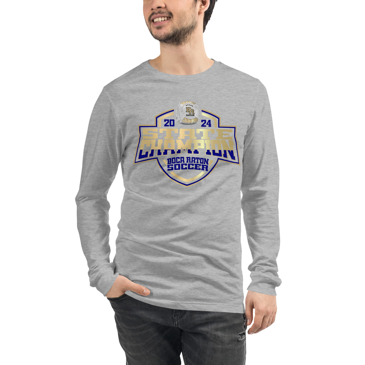 Boca Raton Community High School Soccer -Men's 2024 Unisex Long Sleeve Tee